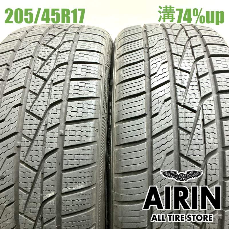 ② 205/45R17 中古タイヤ　2本 Yahoo!オークション - 「205/45r17 2本」の落札相場・落札価格