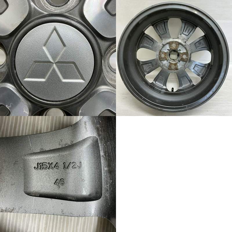 中古 15インチ アルミ 三菱 ミツビシ ekスペース 純正 4本セット<BR