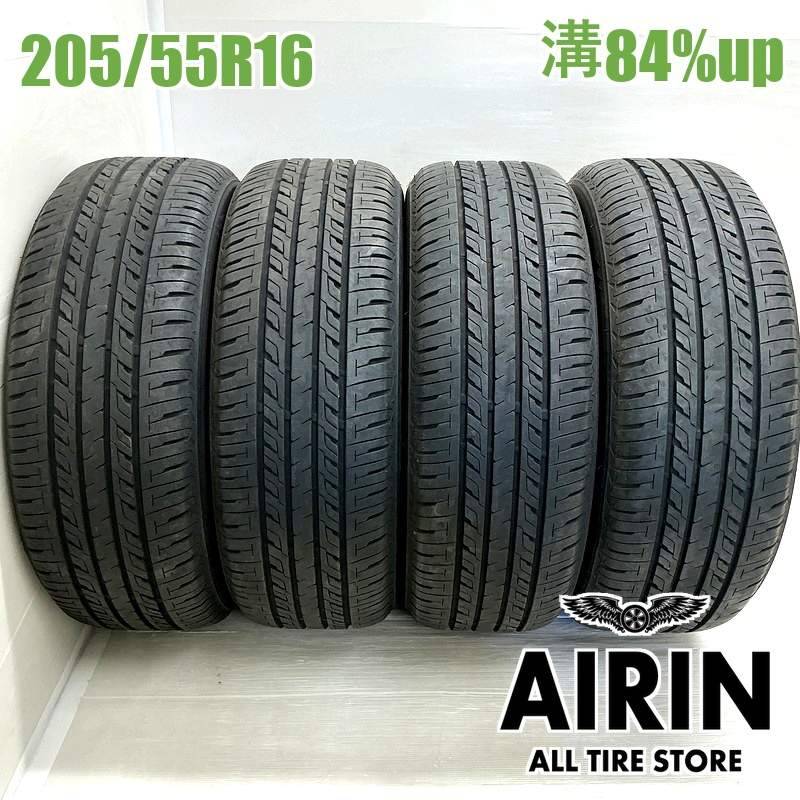 ★バリ山 205/55R16 91V セイバーリング SL201 25年製 4本 205/55R16 セイバーリングSL201 4本セット<BR>2023年製 残溝84% 中古