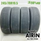 245/70R19.5 136/134J �襳�ϥ� RY427 4�ܥ��å�2024ǯ�� �Ĺ�98% ���ֳ��������� 19.5������緿 �㾲 4�� �ȥ�å� 10t 10t��