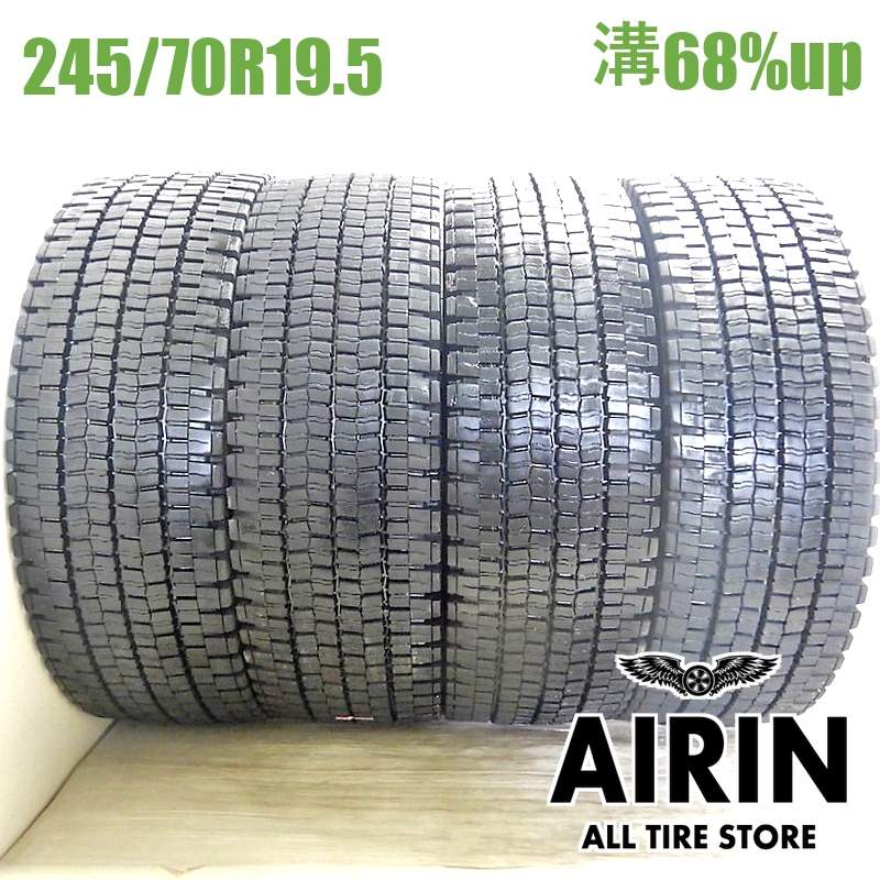 245/70R19.5 136/134J ������å� �����ԡ�001 4�ܥ��å�2023ǯ�� �Ĺ�68% ��ť����� 19.5������緿 �㾲 4�� �ȥ�å� 10t 10t��