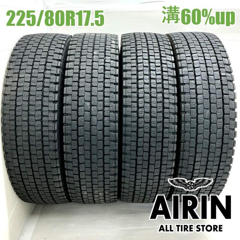 225/80R17.5 123/122L ������å� �����ԡ�001 4�ܥ��å�2024ǯ�� �Ĺ�60% ��ť����� 17.5������ե���� ��󥸥㡼 �ե�������   