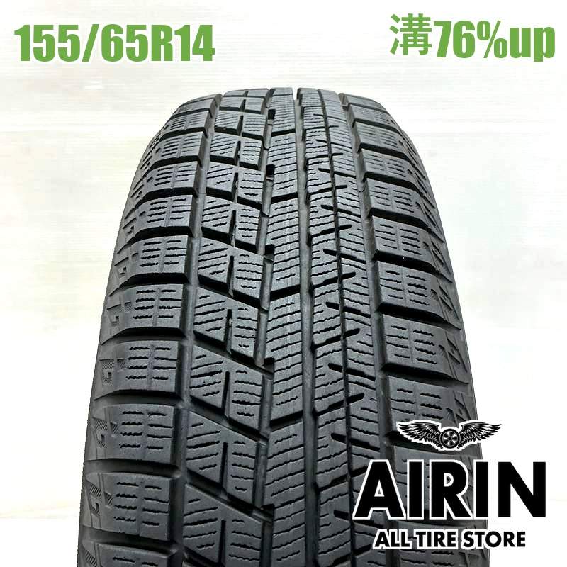 スタッドレスタイヤ　155/65 R14 アイスガード　中古４本　2022年製 155/65R14 ヨコハマアイスガード6 IG60 1本 単品<BR>2022年製 残溝76