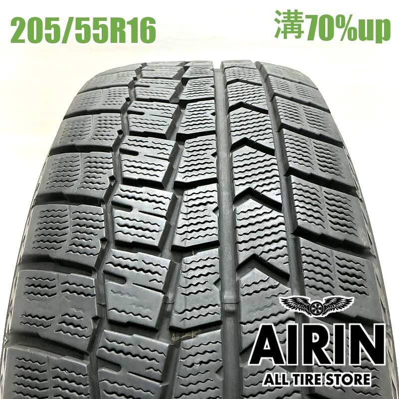 ② 205/55R16 DUNLOP WM02 溝高 2本 送料込み 205/55R16 ダンロップウインターマックス WM02 1本 単品<BR>2022年製