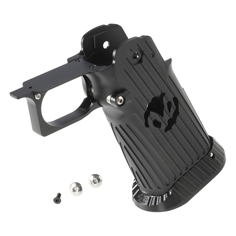 【新品】 5KU ハイキャパ カスタムグリップ hi-capa BK/SV 5KU Infinity SVI 172タイプ アルミ グリップ BK 東京マルイHi