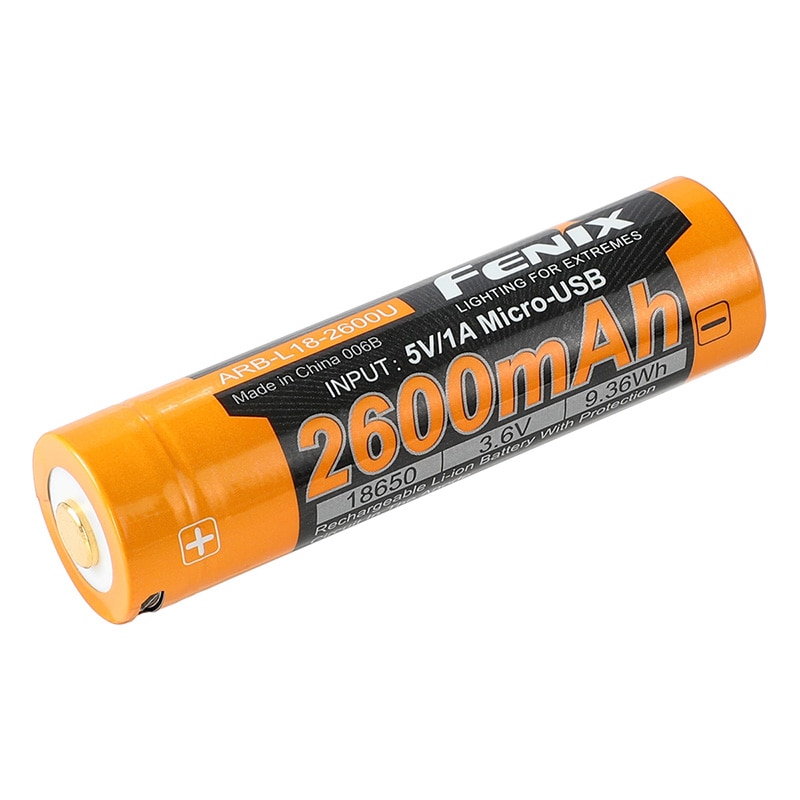 FENIX(フェニックス) ARB-L18-2600U 2600mAh/3.6V 充電式 18650