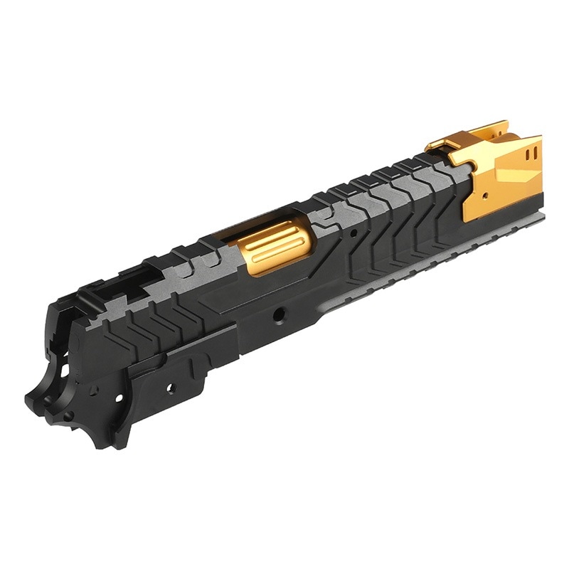 5KU マトリックス CNCアルミスライドシャーシセット ブラック×ゴールド