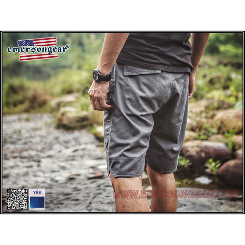 Made in USA WARRIOR WEAR グレーショートパンツ Emersongear Blue Label エルゴノミックフィットショートパンツ MC/38W