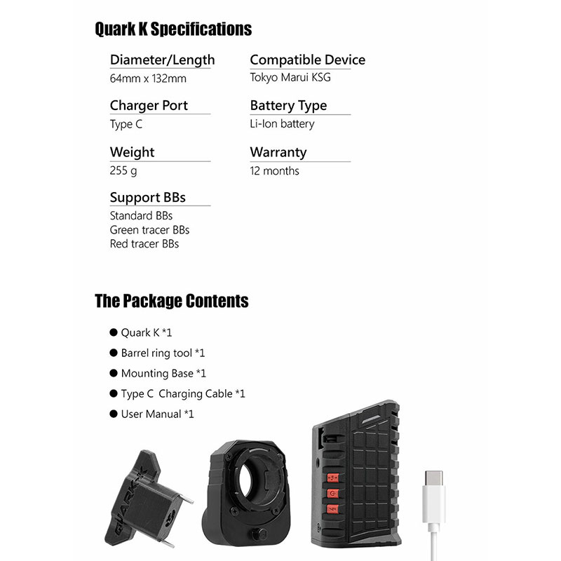 ACETECH Quark K �쥤��ܡ��ȥ졼������˥å� (����ޥ륤 KSG�б�/Bifrost��¢)