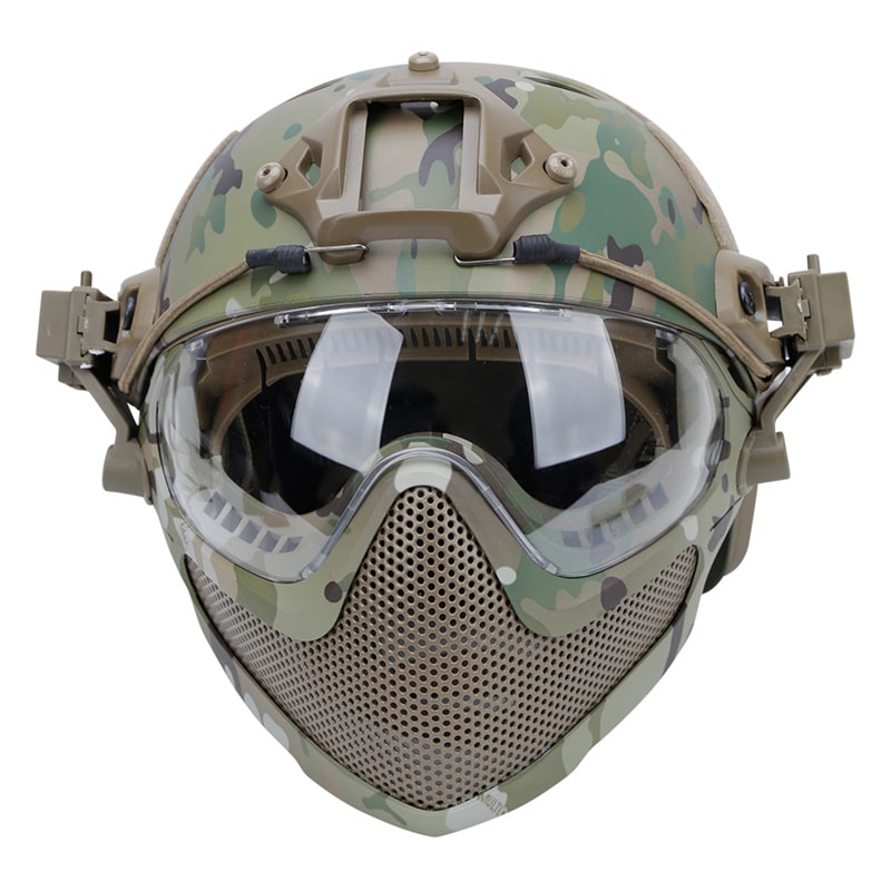 WoSporT パイロットタクティカルヘルメット (スチールメッシュ ver.) L