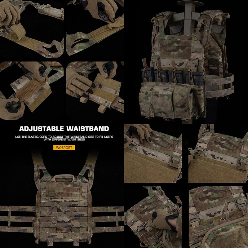 WoSporT CPスタイル JPC R-シリーズ プレートキャリアセット BK