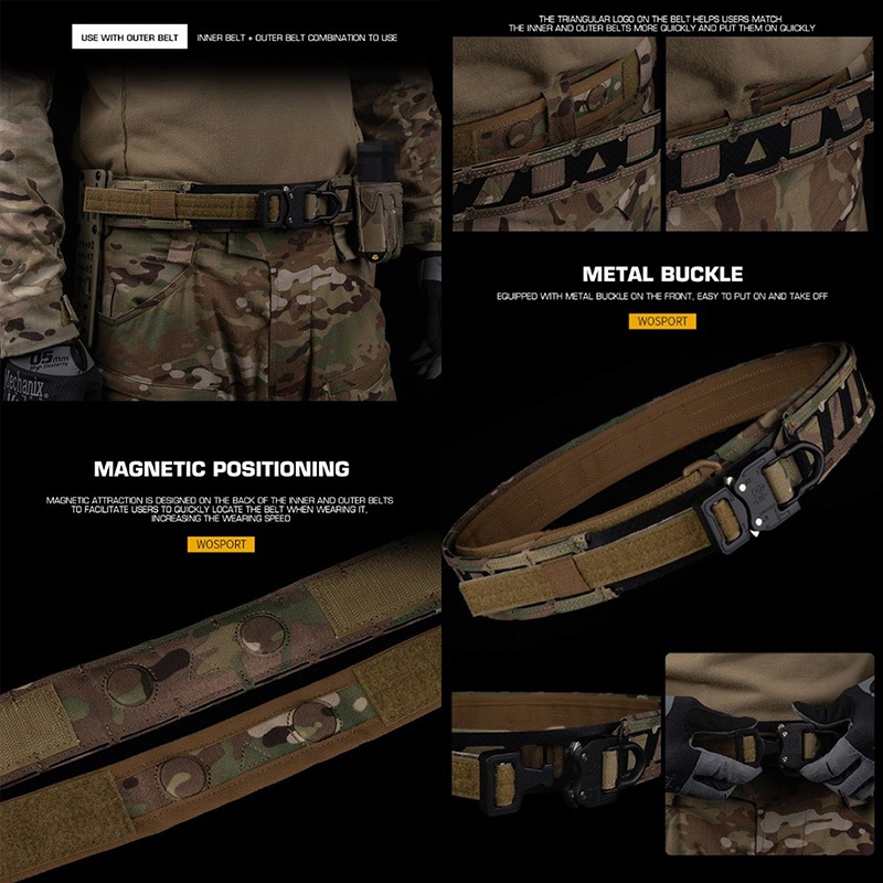 WoSporT AGILITE Magnetix タイプ MOLLE ベルト Lサイズ MC | サバゲー