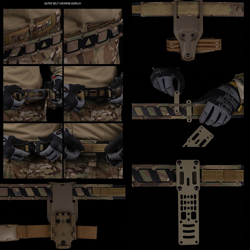 WoSporT AGILITE Magnetix タイプ MOLLE ベルト Lサイズ MC | サバゲー
