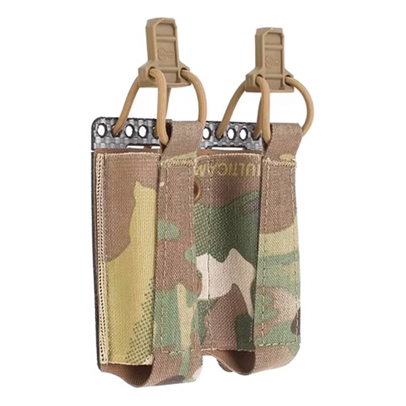 PEW Tactical エラスティック 9mm ダブル ピストルポーチ Woodland