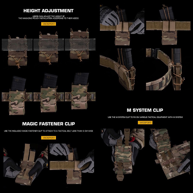 WoSporT HSGI �������� GEN2 TACO ���֥� �ǥå��� �ޥ����� �ݡ��� 9mm/5.56mm BK