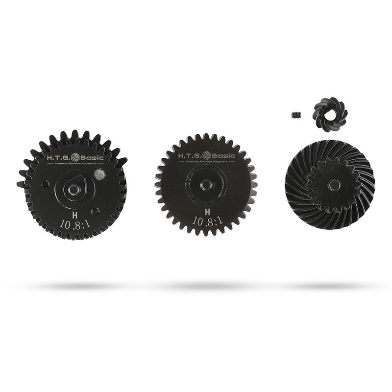 HTGベーシック スパイラル ヘリカルスチール ギアセット 10.8:1 
