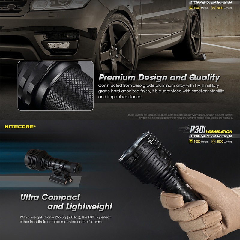 NITECORE(�ʥ��ȥ���) P30i ����� �������饤�� ����2000�롼���/1000m�ȼ� Type-C ���� i-Generation 21700/5000mAh������°