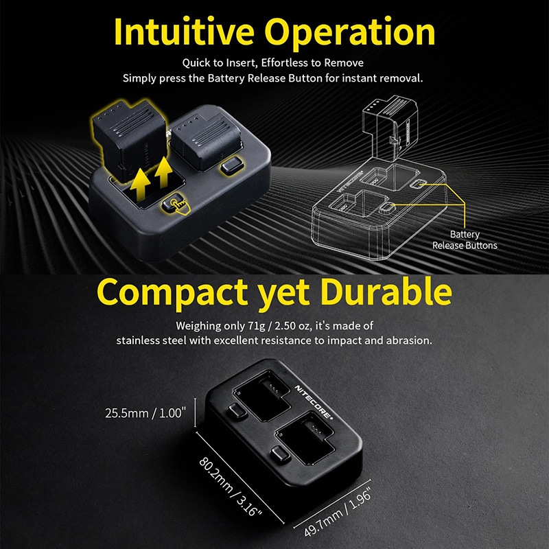 NITECORE(�ʥ��ȥ���) PLC500 USB-C �ǥ奢�륹���åȽ��Ŵ� PLB500����(NPL25/NPL27��)