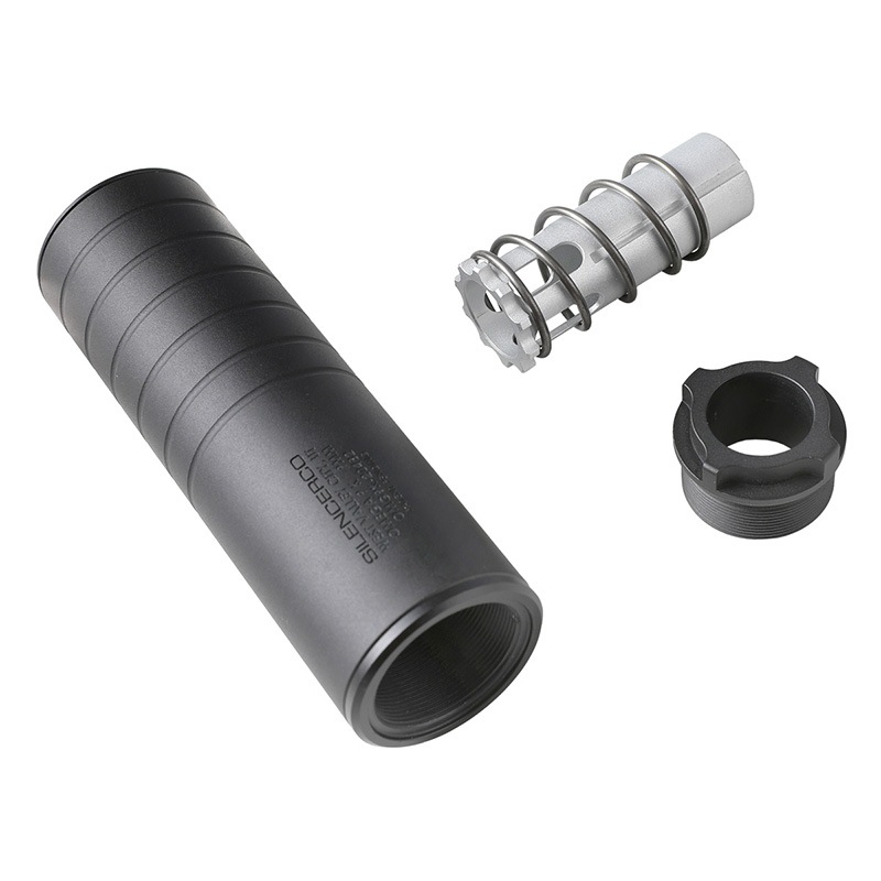 Airsoft Monster SilencerCo Omega 9Kタイプサイレンサー＆JMAC X12マズルブレーキ/ブラストシールド