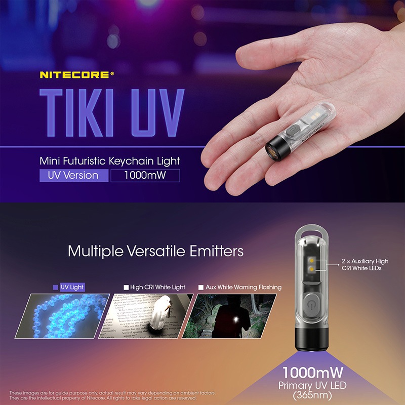 NITECORE(�ʥ��ȥ���) TIKI UV �ֳ��� 1000mW/365nm �ߥ˥�����������饤��