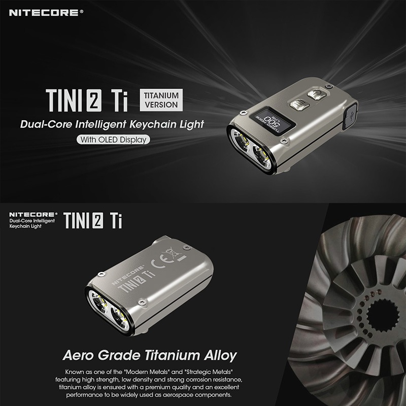 NITECORE(�ʥ��ȥ���) TINI2 Ti �ǥ奢�륳�� ����ƥꥸ����� ������������饤��(�������ǥ�)