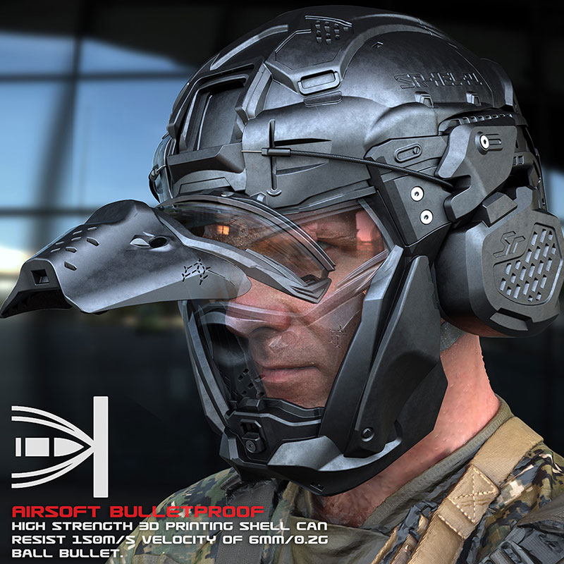 SRU タクティカルヘルメットセット (FAST BJヘルメット付属) OD