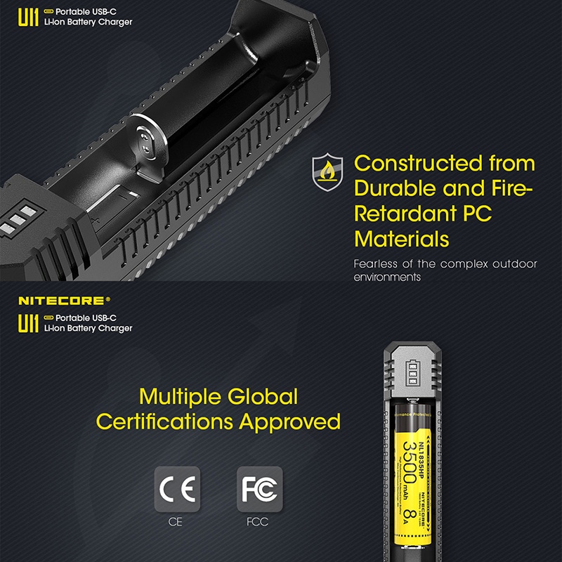 NITECORE(�ʥ��ȥ���) UI1 �ݡ����֥� USB-C ������।���� �Хåƥ꡼���㡼���㡼 ���Ŵ�