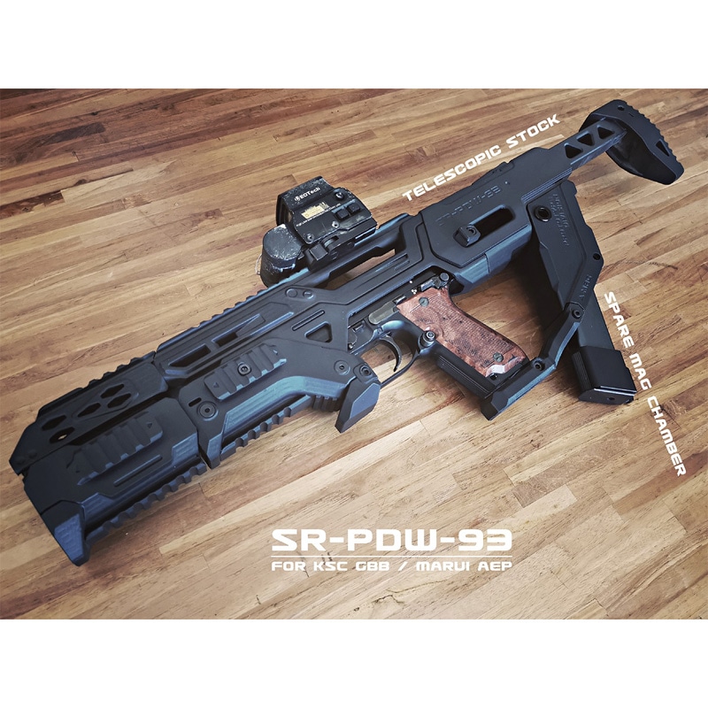 SRU M93R PDWコンバージョンキット BK (東京マルイ AEP/KSC GBB対応