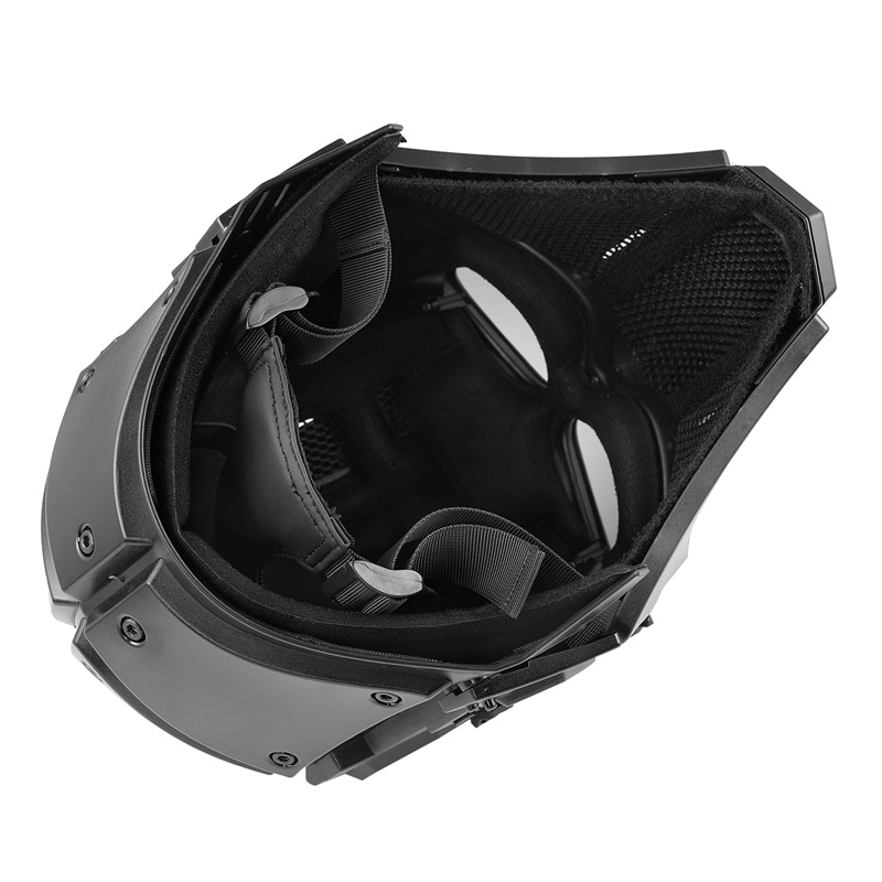 WoSporT Ronin NVGマウントモジュラーヘルメット ファン付 Obsidian