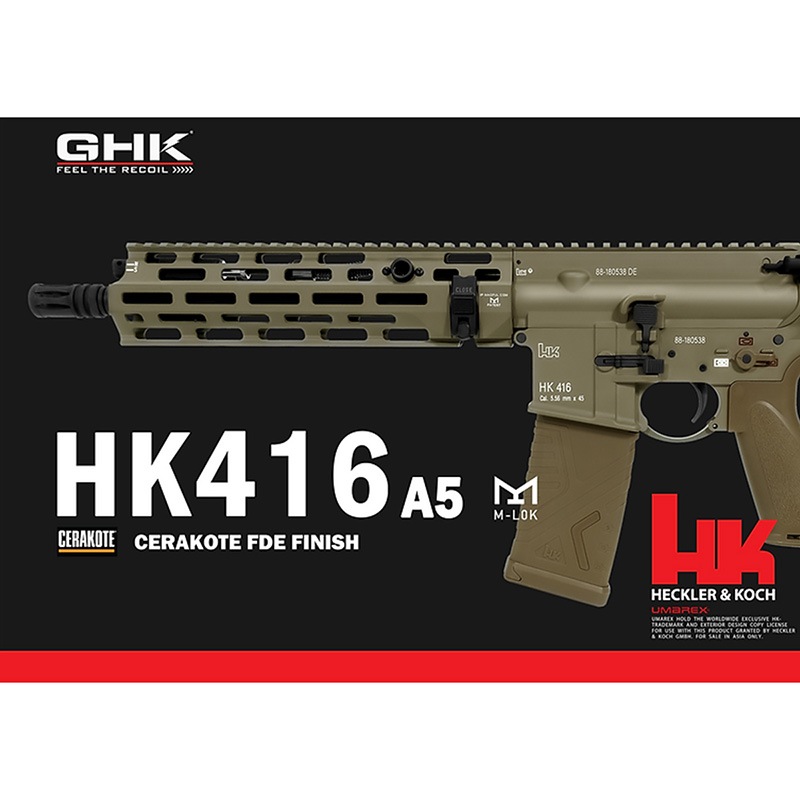 ��ͽ�� 3�ͽ���UMAREX/GHK HK416A5 11inch CO2 GBBR FDE �����֥����Хå��饤�ե� CERAKOTE���� [Japan Premium Ver.](V3AR�����ƥ�2026ǯ��/Official Licensed)��Ʊ���Բġ�