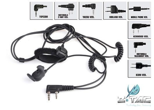 Z-Tactical 骨伝導ヘッドセット フィンガーPTT KENWOOD用 | ヘッド