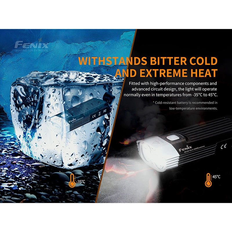 FENIX(ե˥å) BC30 V2.0 磻쥹ȥ ɥХ LED饤 ž֥ ̳ 2200롼/187mȼ 50ֲƯ IP67ɿ