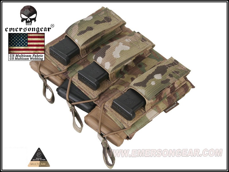 EMERSON 5.56&ピストル用 トリプルマガジンポーチ MC | サバゲー装備品