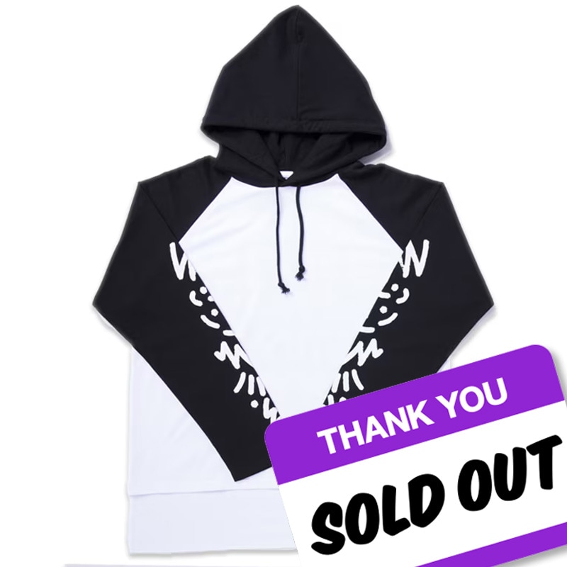 ロングteeフーディー