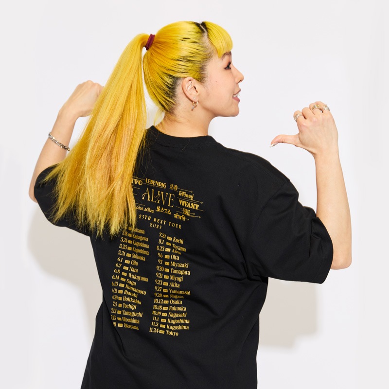 EC限定】AI 25th best tour ← ALIVE → T-shirt (Black)【BIG