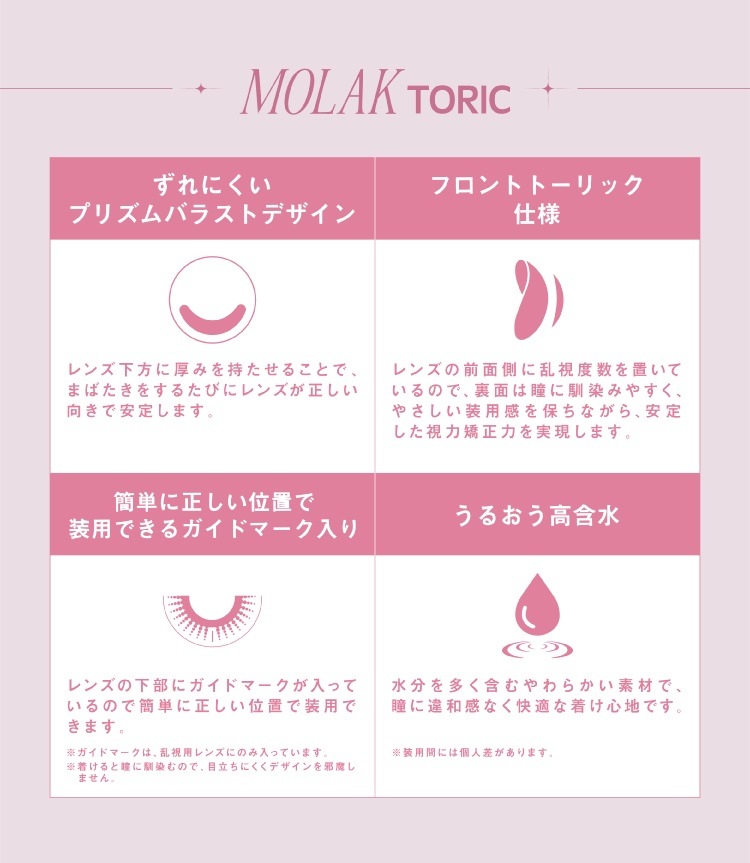 MOLAK TORIC 1DAY(饯ȡåǡˡ102Ȣۡ1ȤΤ٤ꥫ饳˵ƺɤ󥤥᡼ǥڤ椦ѥå350ߡ