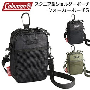 スマホや長財布も入る スクエア型ショルダーポーチ コールマン