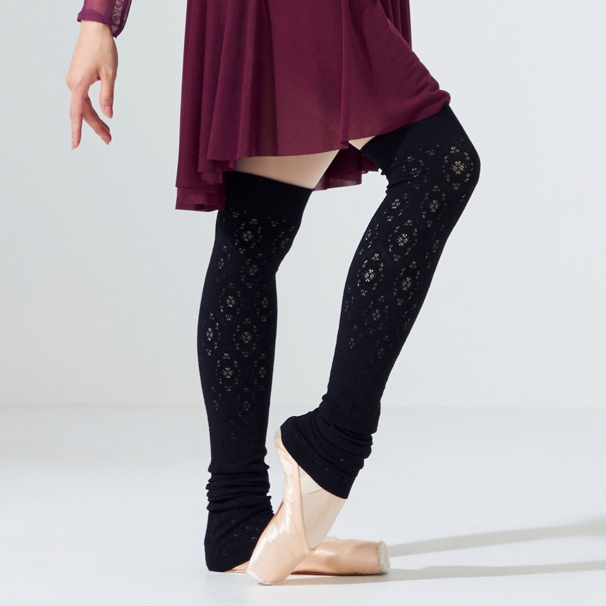 チャコット ノーソーイングニット ジゼル リリー柄 ブラック M新品