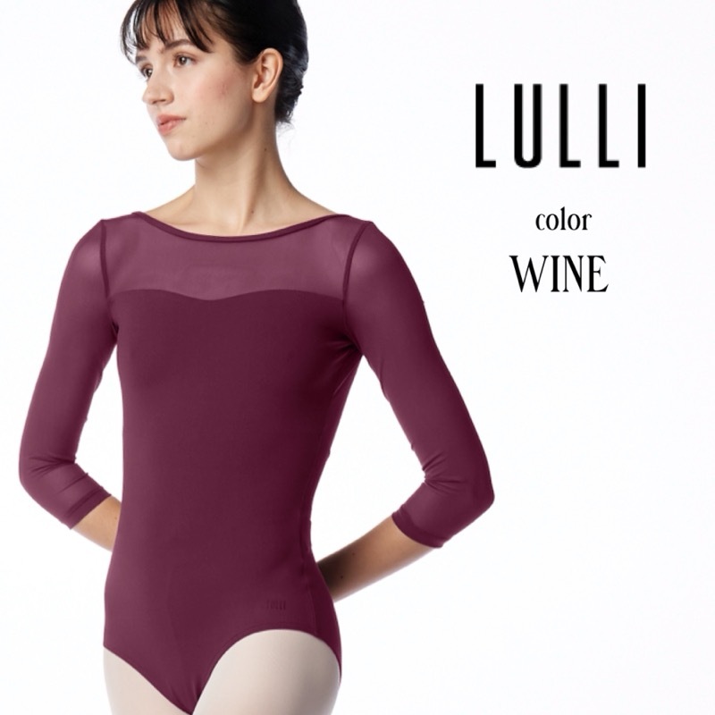 Lulli】 3/4 Sleeve Mesh Leotard Iris 七分袖 レオタード 全6色