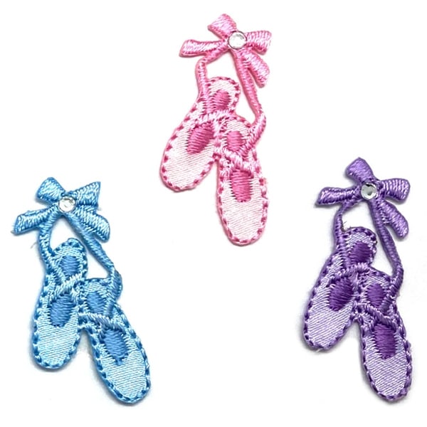 【クリアティフ】 バレエ　アップリケ　ミニ トウシューズ 3点セット
