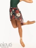 ��eleve�� Dramatic High-Low Skirt Poinsettias Mesh ��������