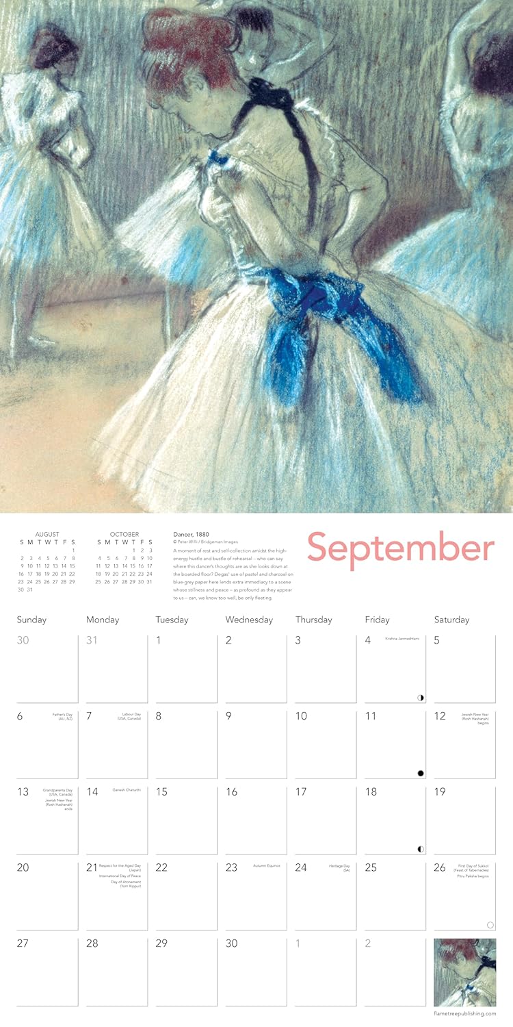 ɥ ɳ  Degas' Dancers Wall Calendar 2026 ̸ꡪ