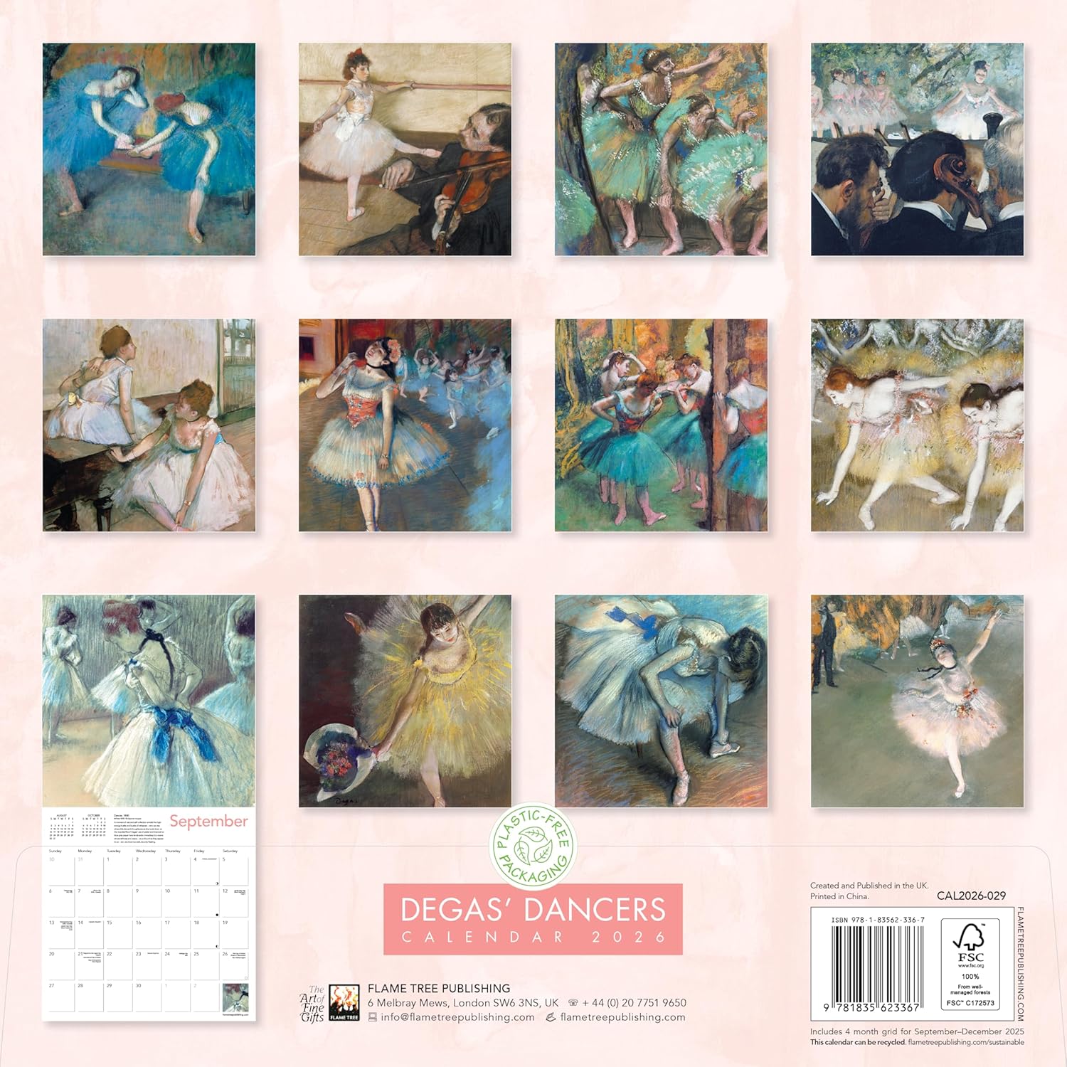 ɥ ɳ  Degas' Dancers Wall Calendar 2026 ̸ꡪ