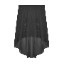 eleve Mid High Low Skirt Black Mesh