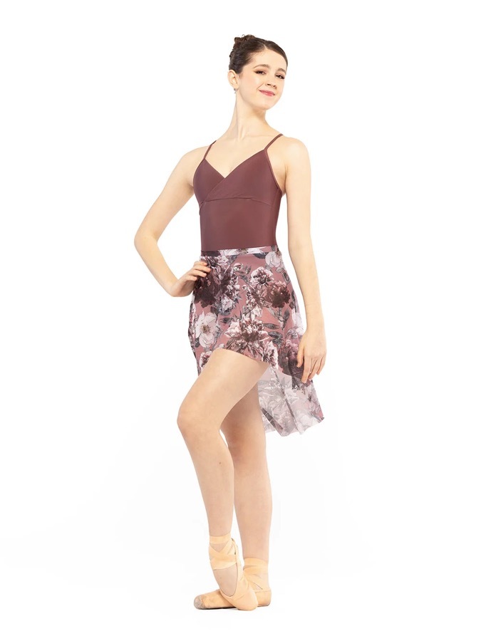 eleve Dramatic High-Low Skirt Dark Romance Mink Mesh 