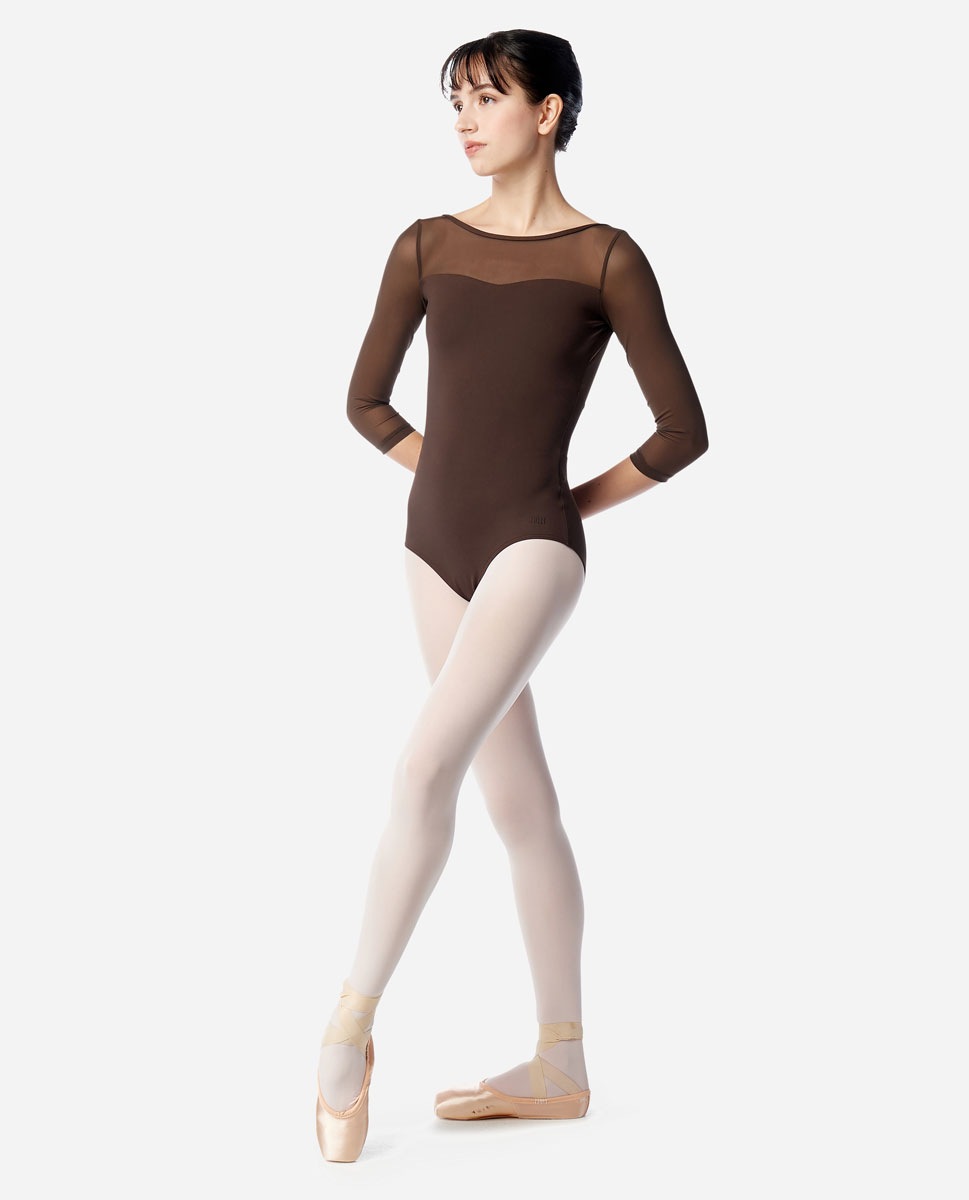 ��Lulli�ۡ�3/4 Sleeve Mesh Leotard Iris����ʬµ �쥪�����ɡ���6������ǥ�����