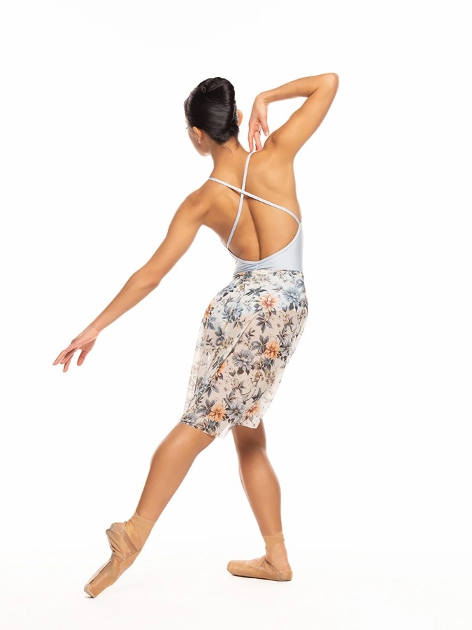 eleve Long High-Low Skirt Feeling Blue Mesh  