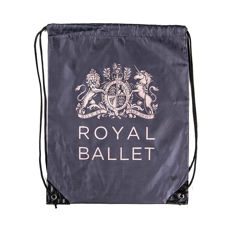 【直輸入】英国ロイヤル・バレエ団 Royal Ballet ロゴ入り ナップザック バッグ 数量限定商品-バレエ・ダンス用品店 赤い靴