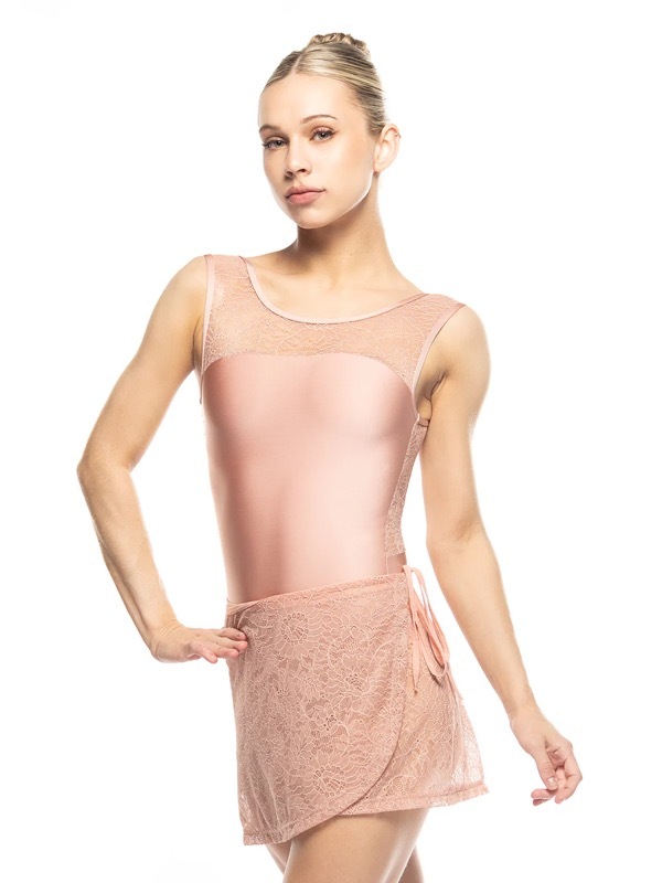 eleveVienna Short Wrap Skirt Rosewater Lace  