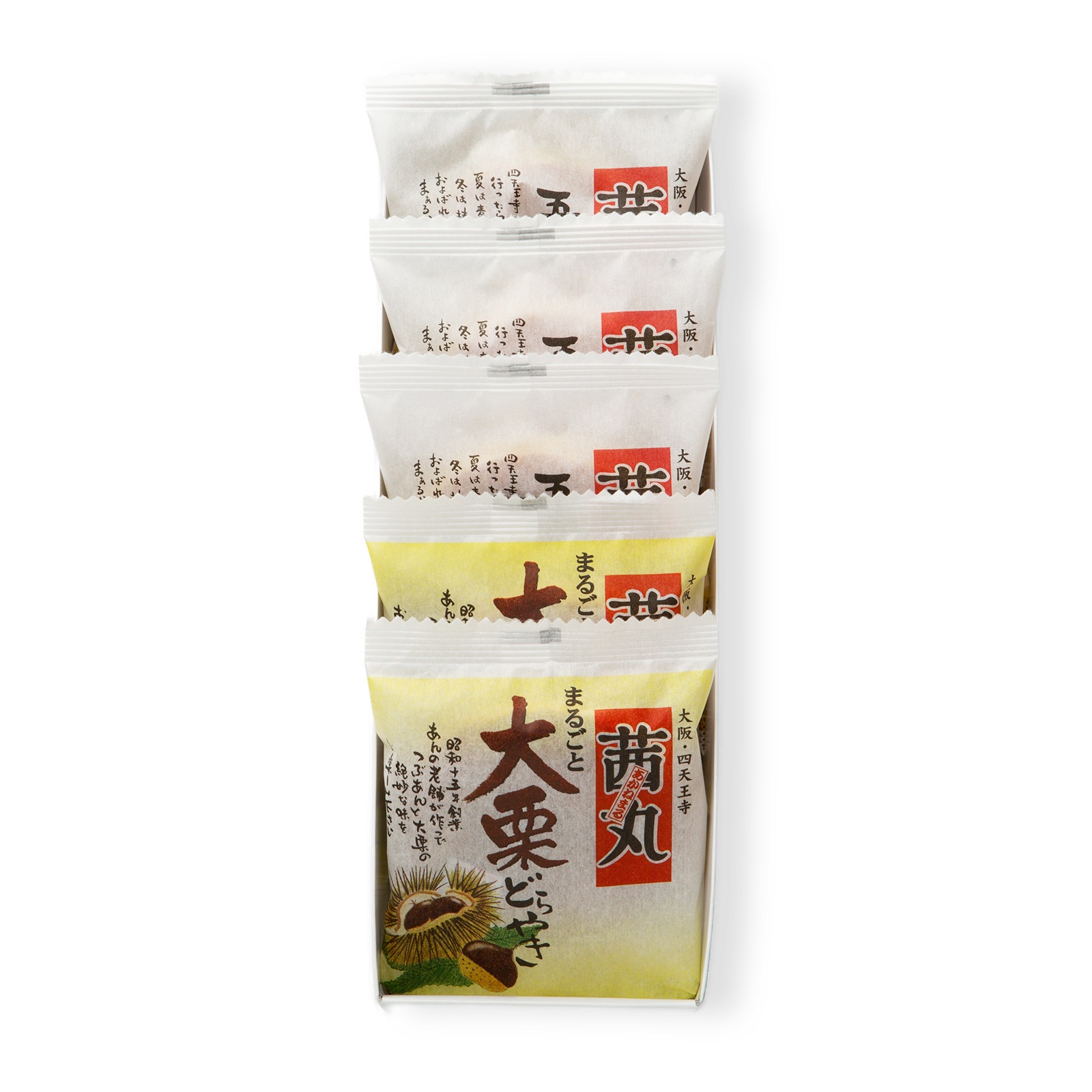 [どらやき・化粧箱詰め]五色×大栗詰合せ(5個入)